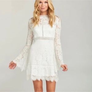 Naomi Mini Dress Buckingham Lace White Dress